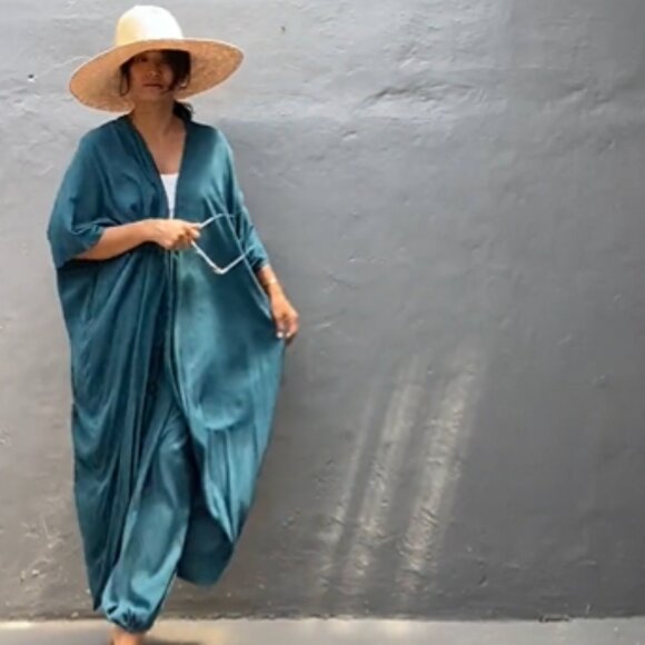 STYLE PARK - 4PCS KIMONO SET w/ALADDIN PANTS, BAG & BELT - ONE SIZE - Picture 3 of 10